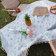 따봉오빠 캠핑 피크닉 유럽 감성 플라워 테이블 매트, 라일락