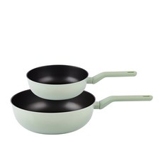 LACENA Mio 電磁爐適用炒鍋 2件組, 1套, 炒鍋 22cm + 28cm, 混合色