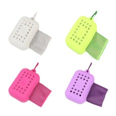 Monster 運動毛巾4件組, 灰色, 綠色, 粉紅色, 紫色, 1套