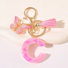 ING Market 粉紅粉紅可愛字母商品掛飾, 1個, C