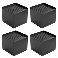 엘로템즈 높이조절 가구받침대 2단, 블랙, 4개