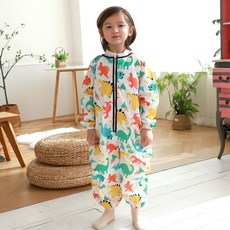 bebe chouette 孩童恐龍圖案長袖連身褲