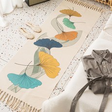 TCR 보태니컬 린넨 바닥매트, 은행잎