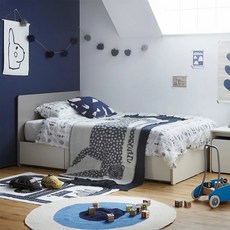 한샘 아임빅 수납침대 일반헤드형, 그레이(헤드) + 화이트(하부)