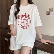 레몬소울 여성용 큐온 프린팅 반팔 티셔츠
