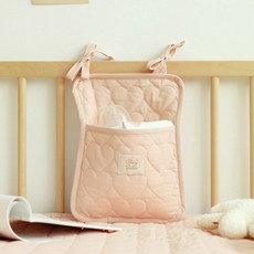 Van der Crib 心形絎縫尿布收納架, 粉色