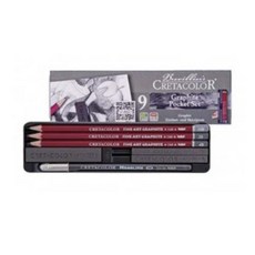 CRETACOLOR Graphite 繪圖工具9件口袋組 16029, 1套, 混色