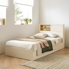 리바트 커먼베드 슬라이딩 도어형 침대 일반형 박스형 프레임 단품 방문설치, 옐로우 + 화이트도어