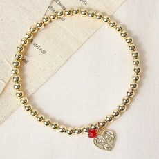 오에스티 여성용 14K 에떼르넬 스톤하트 패션팔찌