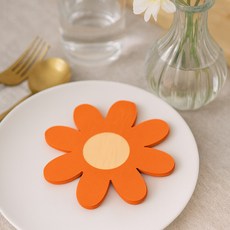 파티쇼 데이지 플라워 파티 냅킨, 오렌지, 2개, 20개입