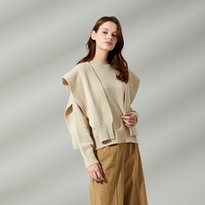 HALEY女款刺繡披肩袖針織套裝 HF-TT1302