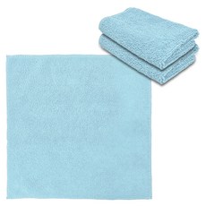 월드크린 다목적 청소용 극세사 손걸레 중형 30 x 30 cm, 민트, 3개