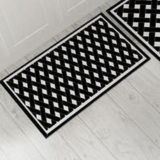 JCP 黑色現代地墊, 黑色, 1個