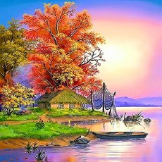 PIPO DIY 風景畫繪畫套組 秋季主題系列 40 x 50 cm, Q3130
