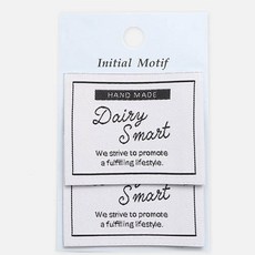 기요하라 이니셜 모티프 고급 장식라벨 IMN-06-05 2p, 혼합색상, 1개