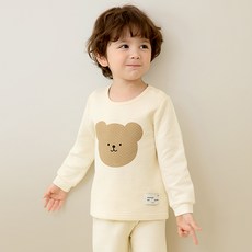 unifriend 兒童 Binggrae風 有機棉 寬鬆版 保暖內衣 上下衣套裝