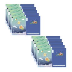 ibis 小學1-2年級 國語 8格 南12199 2款 x 10本 套組, 老虎蘿蔔 + 小木屋, 1套