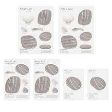 Appree Sticky Leaf 鵝卵石基本便利貼 3入組 B, 棕色, 2套