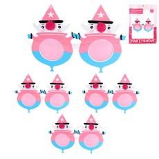 PARTYSHOW 雪人眼鏡, 混合顏色, 4個