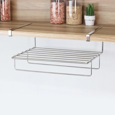NHB 砧板抹布廚具置物架, 銀色, 1個