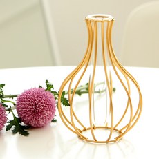 Gongganlove 鐵製試管罐花瓶, 金色