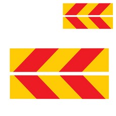 Reflex Prism用後反射貼片 B型 斜線 左側 2入+右側 2入組, 1套