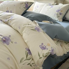 언헤브 홈 이불커버, Q 보라꽃