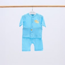 cubynmom 幼童黃色狗狗網眼七分袖內衣套裝