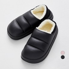 CARET 絨毛內裡麵包EVA兩穿拖鞋, 黑色, 38~39號(240~245)