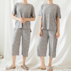 테라우드 여성용 보카시 쿨 반팔 파자마 상하의 2세트