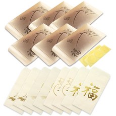 2Youngdesign 韓紙錢袋 8入 + 黃金零用钱信封 6入, 隨機出貨(韓紙錢袋), 蘭花紋(黃金零用錢信封), 1套