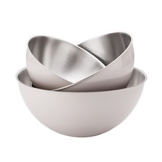 EDELKOCHEN 彩色不鏽鋼攪拌盆3件組, 沙棕色, 1組