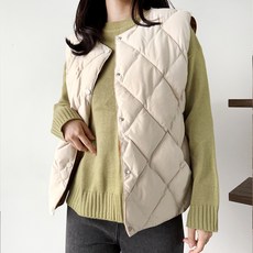 잘빠진 여성용 메이유 웰론 퀼팅 베스트 조끼 패딩