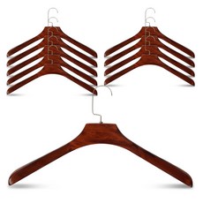 Market Plan 胡桃木西裝衣架, 10入, 混色