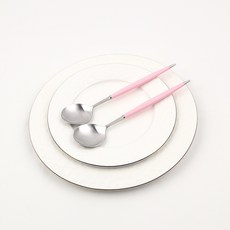 Bogen Montblanc Cutie 餐具晚宴匙, 粉紅色, 2個