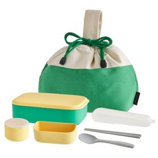 SiliPot 矽膠單層便當全套組, 1套, 森林綠