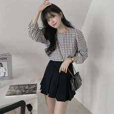 두봄 여성용 치크 체크 셔츠