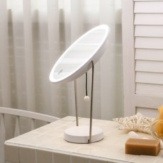 LED圓形化妝桌鏡, 白色的