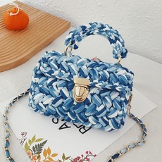 Sonio 優雅手工手提包 DIY 材料包, 1套, 13 寧夏藍