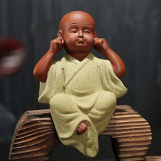 동자 스님 조각상 YT_RC210, A 옐로우