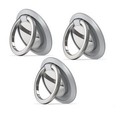 위드웍스 심플 휴대폰 컬러 핑거링, 실버, 3개