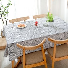 北歐風高級桌布 D149, 白色, 70 x 70 cm