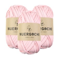 布條編織線 100g, 06 淡粉色, 3捆