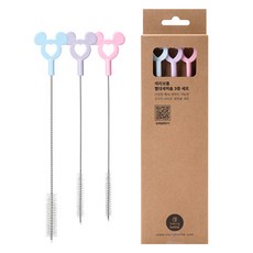 Carry Bottle 吸管清潔刷3件組, 1組, 粉色, 紫色, 藍色