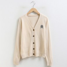 Pippin 女款學院風貼片針織開襟衫 #22317