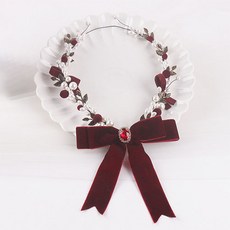 Minsung Company 紅寶石勃根地髮冠, 混合色, 1個