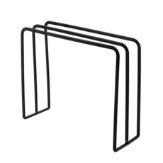 Mudaseu三重鐵毛巾抹布曬衣架晾衣架, 黑色, 1個