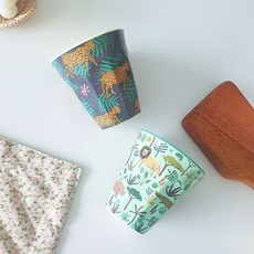 rice 孩童印花水杯2入組 M號, Safari Green款+Safari Pink款, 1組
