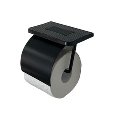 浴室衛生紙架 高級款, 霧面黑, 1個