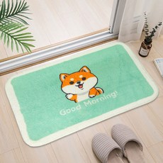 DAILYSHARE 早安柴犬超細纖維地墊, 混色